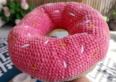 Coussin donuts crochet